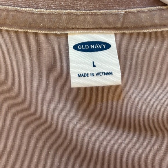 Old Navy Velvet T-Shirt Casual Short Sleeve Top‎ Soft Pink Women's L Luxe EUC - Picture 3 of 8